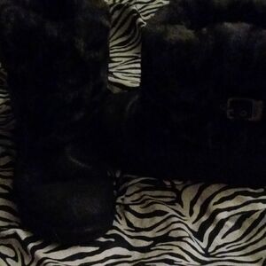 UGG Black Faux Fur Boots